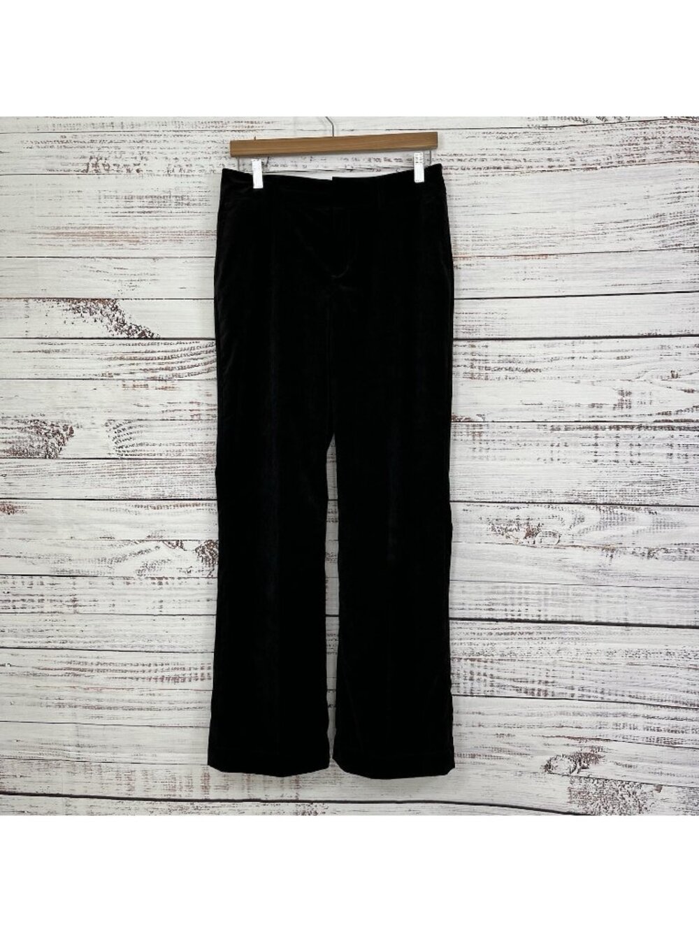 Coldwater Creek Black Faux Suede Bootcut Leg Trouser Fit Pants